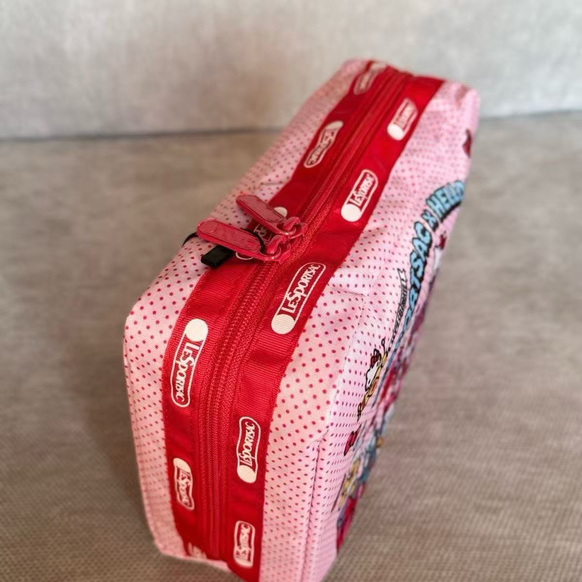 Hellokitty50 Th Anniversary Limited Cosmetic Bag Wash Bag Cute Cartoon Portable Large Capacity Storage Bag