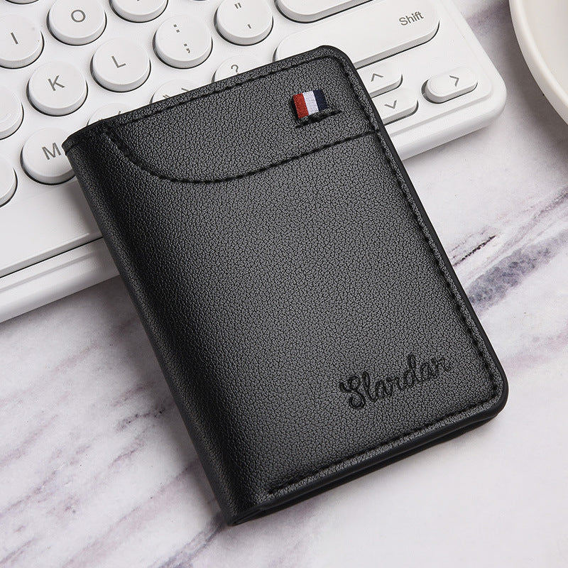 Wallet Men's Vertical Coin Purse Trendy Large Capacity Card Holder Ultra-Thin Document Package Student Carry-on Credit Card