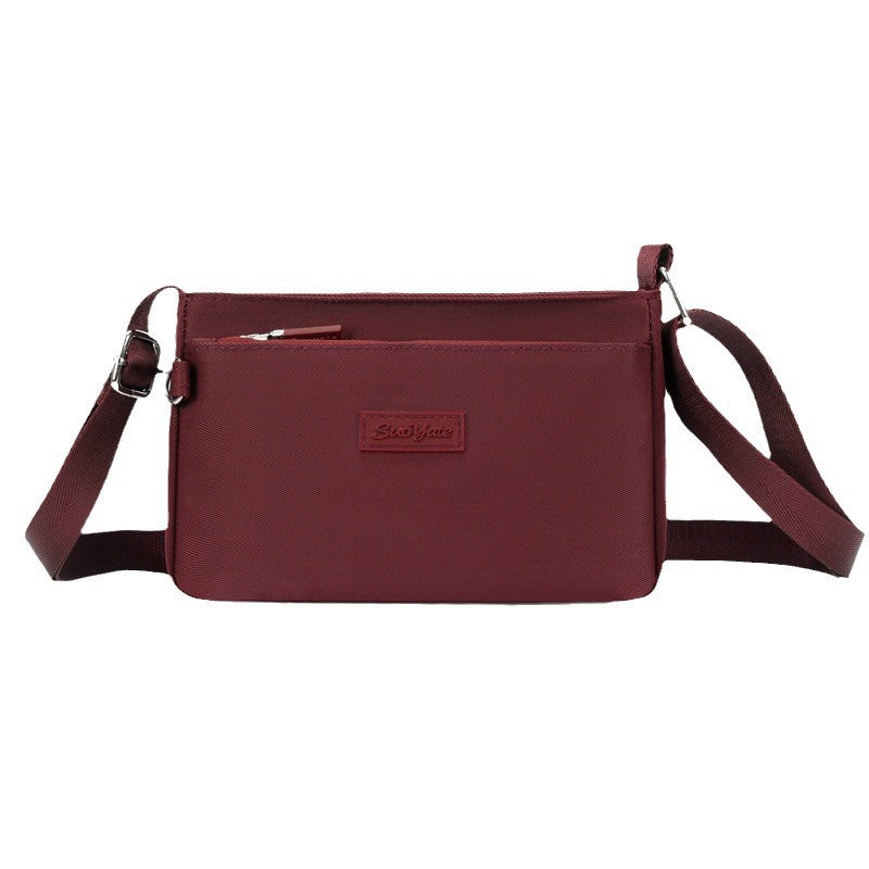 New Nylon Crossbody Bag for Women, Fashionable Horizontal Shoulder Bag with Zipper Closure and Multiple Inner Pockets