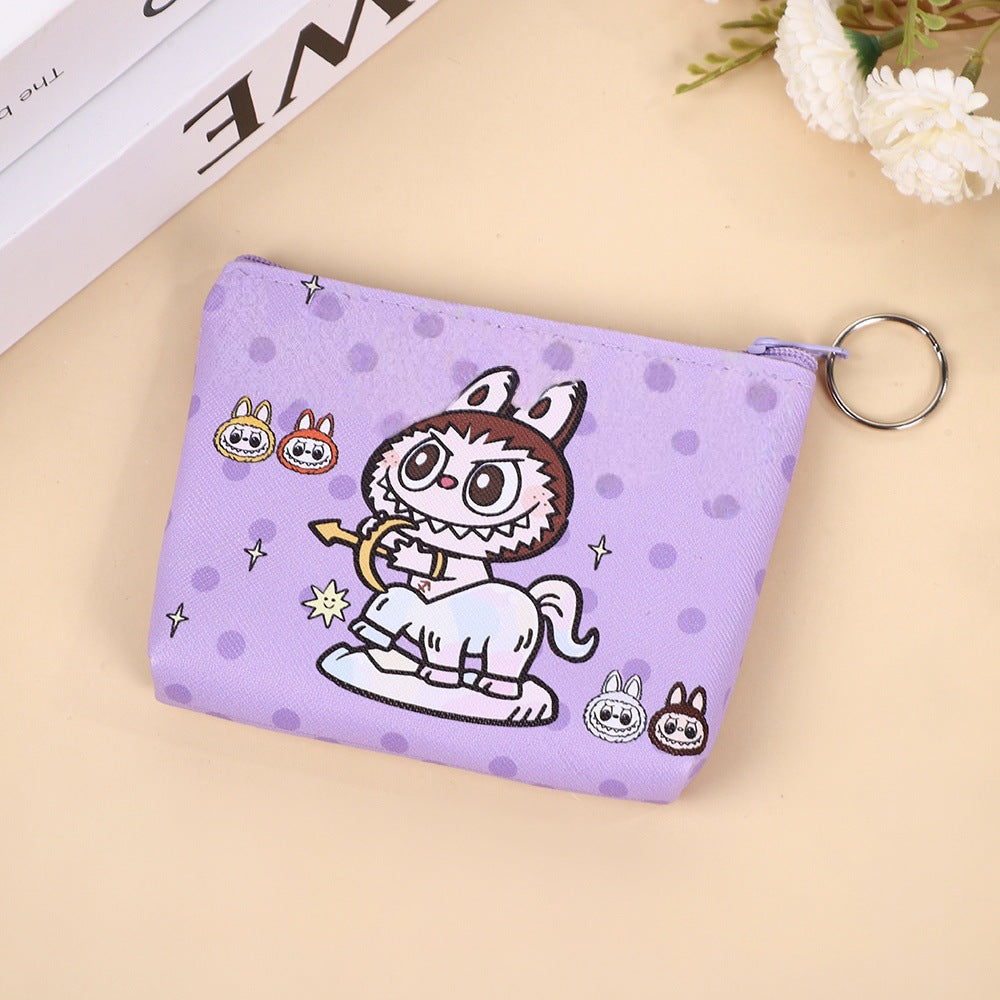 Korean Style Cute Student Cartoon Small Wallet Coin Purse Storage Macaron