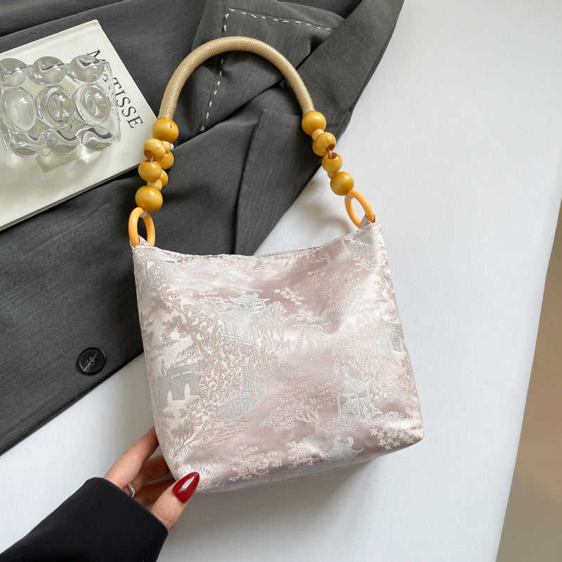 New Chinese Style Minority All-Match Underarm Bag Tote Bag for Women Summer New Good-looking Artistic Embroidered Shoulder Bag