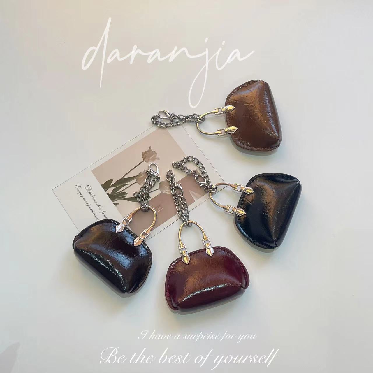 New Mini Small Bag Exquisite Handbag Pendant High-Grade Chain Little Shell Bag Keychain Exquisite Small Bag Ornaments