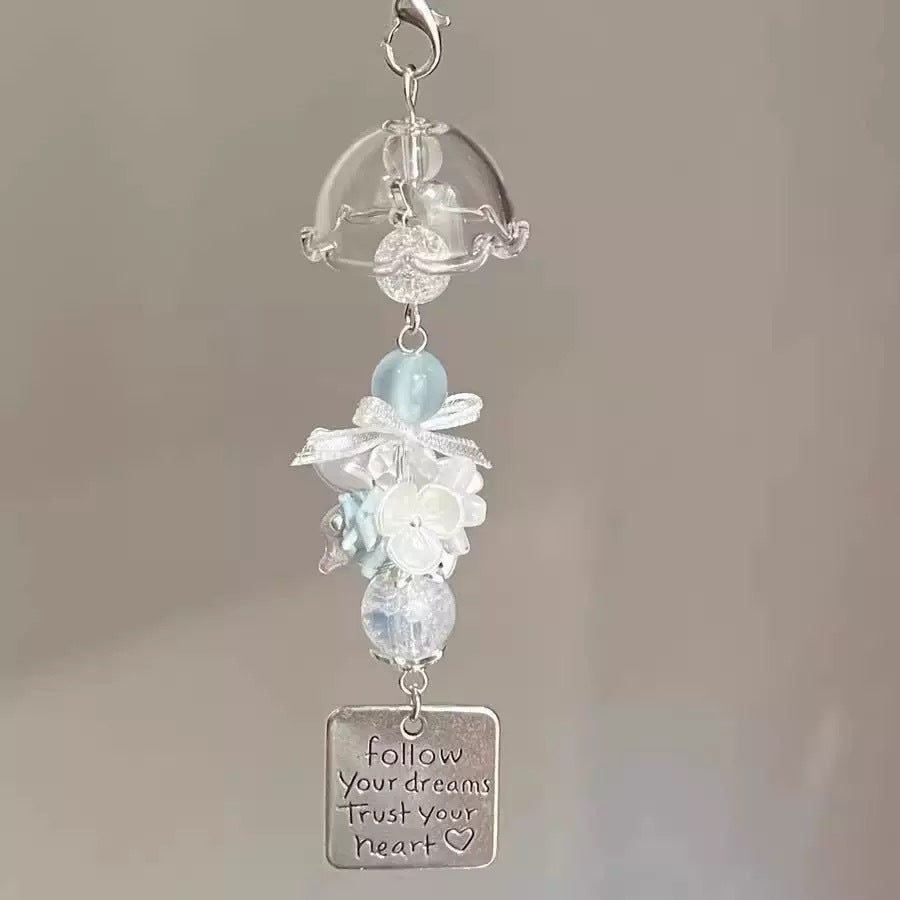 Jasmine maple leaf ginkgo wind chimes pendant phone case charm bag camera keychain lanyard