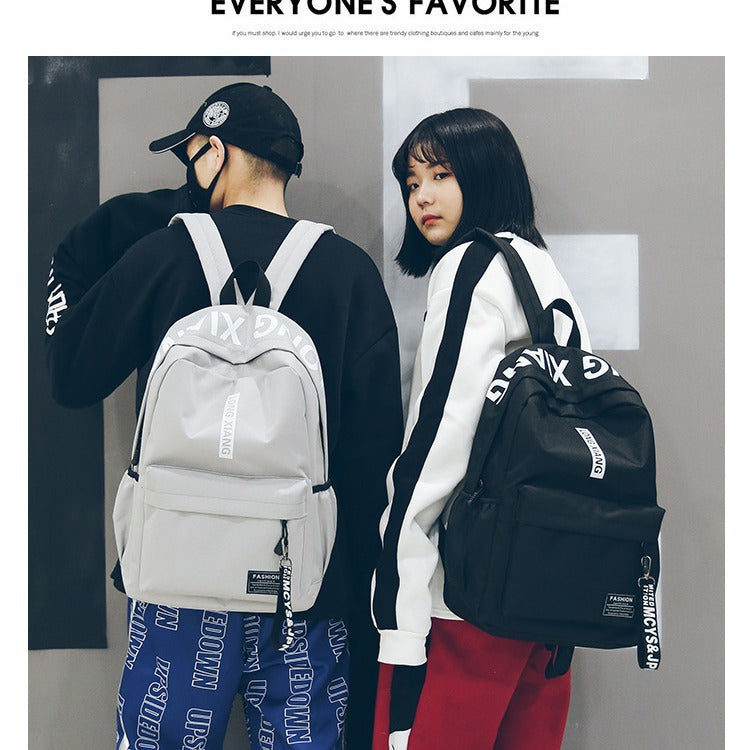 New Schoolbag Men's and Women's Korean-Style High School Cloth Bag Campus Minimalist College Student Fashion Brand Easy-to-Match Backpack