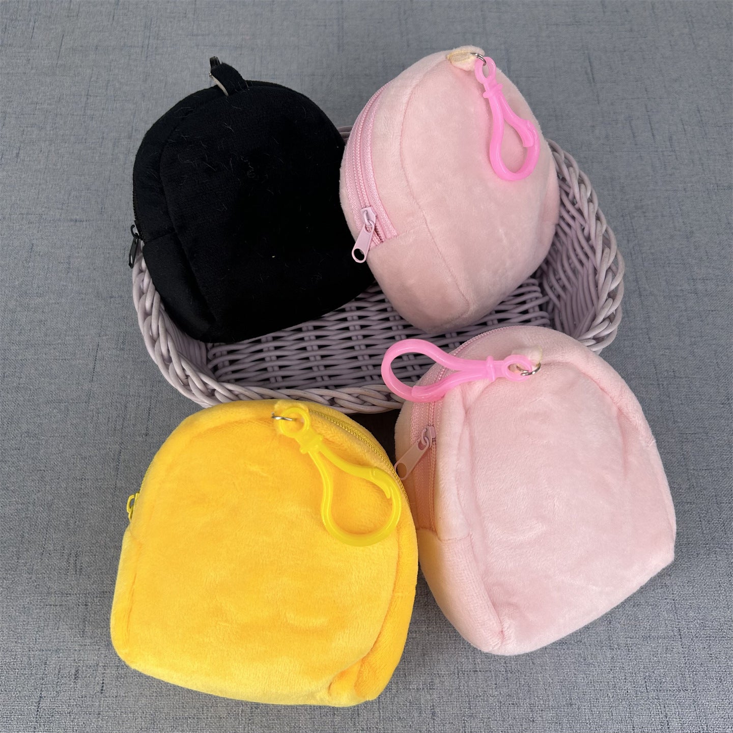Women's Wallet Cute Plush Animal Face Coin Purse with Zipper Soft and Adorable Mini Storage Bag Daily Carry-on Essential