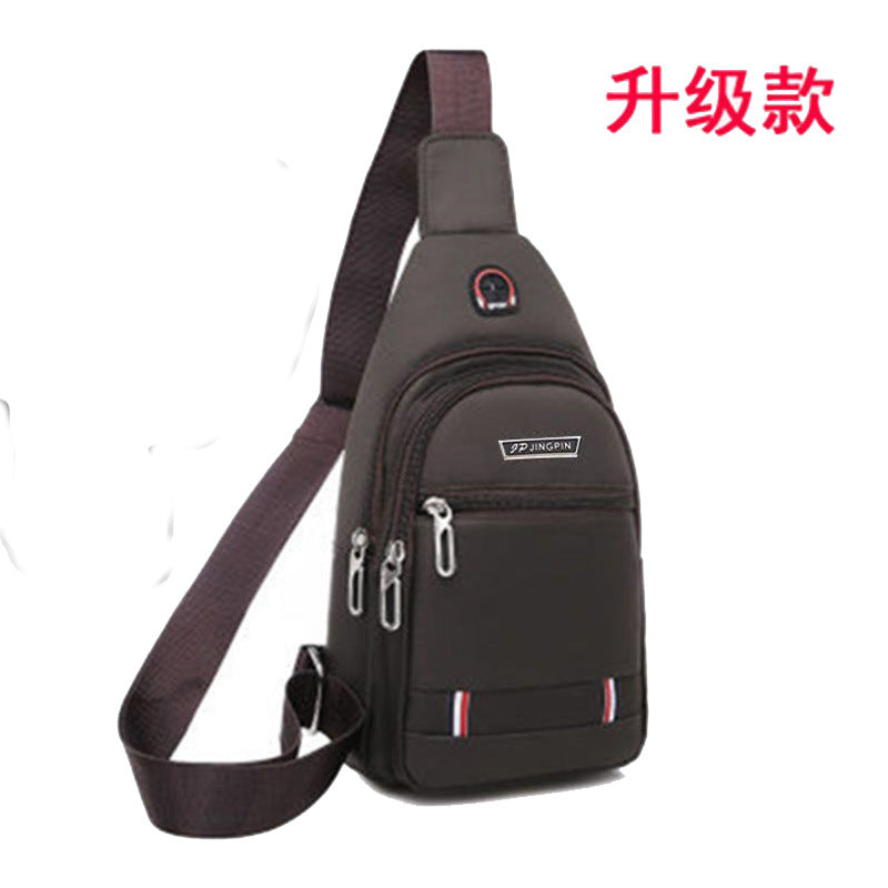 Fashionable Waterproof Crossbody Bag with Zippered Main Compartment and Earphone Hole for Daily Use