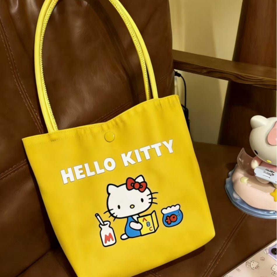 Cute Hello Kitty Tote Bag with Print Design, Perfect for Daily Use and Shopping