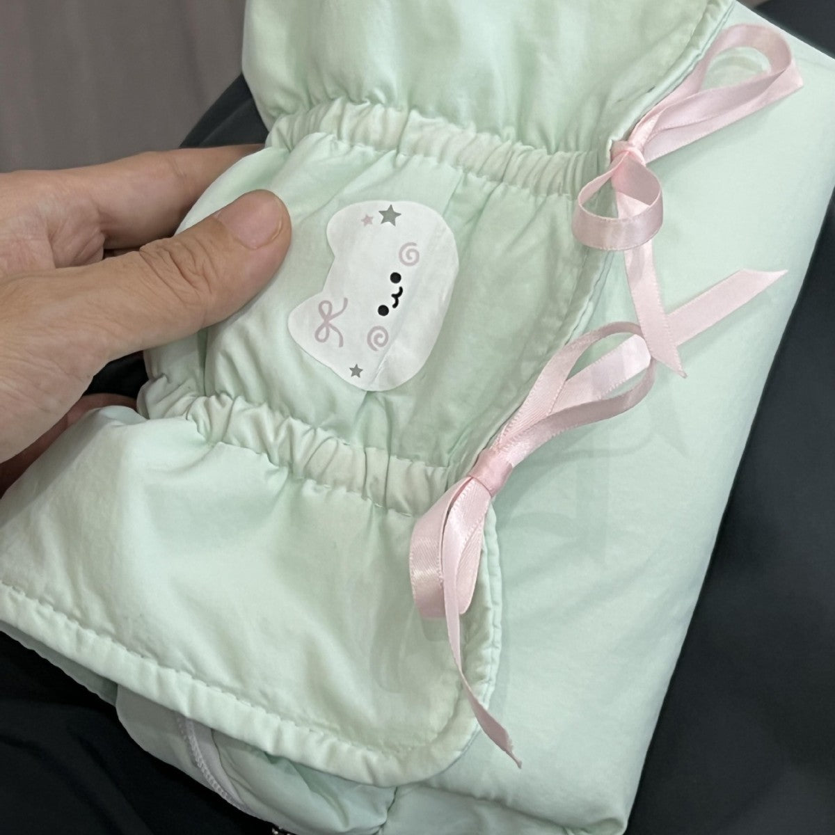 Cute Cat Design Zipper Pencil Case with Bowknot, Large Capacity, High-Style Student Stationery Bag for Girls
