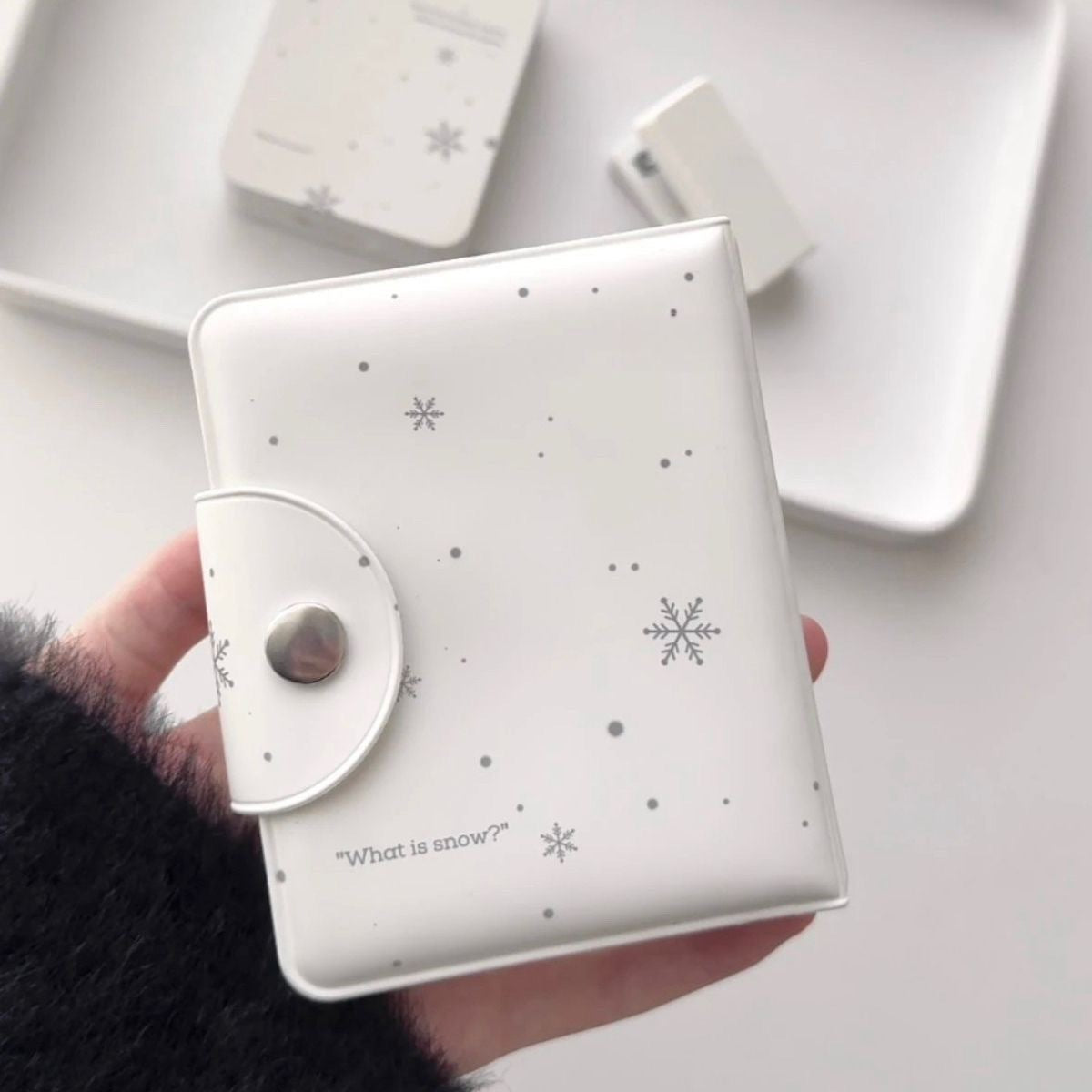 Winter Snowflake Card Holder Ins Style Yigong Grid Star Chasing Aidou Mini Truck Storage Book Card Binder Three-Inch Polaroid Album