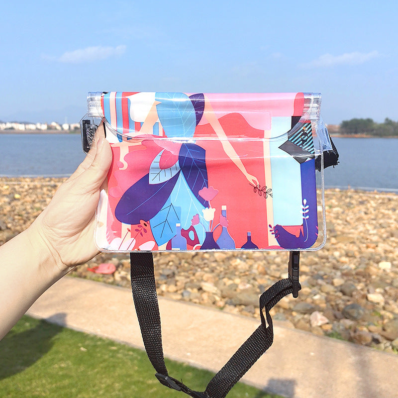 Three-Layer Sealed Transparent Mobile Phone Waterproof Bag Suitable for Swimming Mountaineering Beach Outdoor Sports