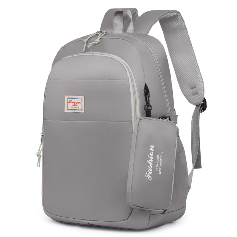 New Large Capacity Fashion Backpack for Middle School Students Waterproof Nylon Material Letter Printing Stylish Casual Backpack