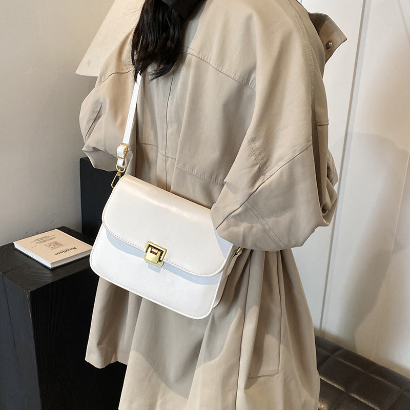 New Fashion Women's Cross-Body Bag Exquisite Design High Textured Pu Material Everyday Joker Practical Small Square Bag
