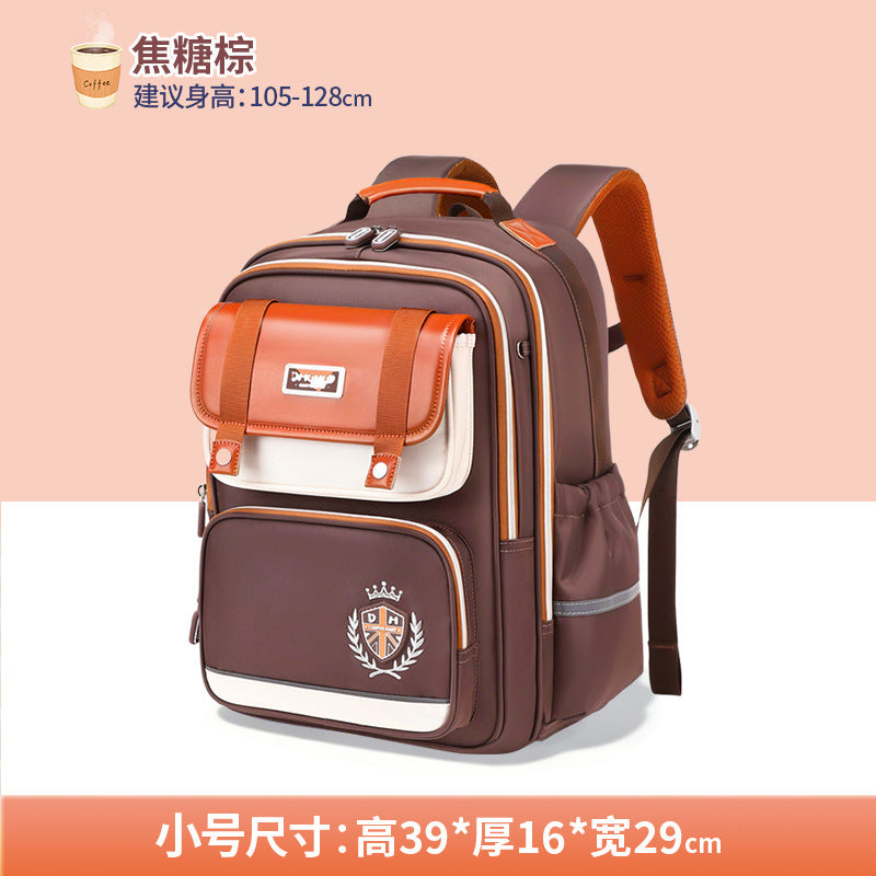 2026 New Kids Backpack for Grades 1-6, Lightweight & Ergonomic Design with Large Capacity, Breathable and Waterproof Oxford Fabric, British Style School Bag with Pencil Case and Study Bag Set