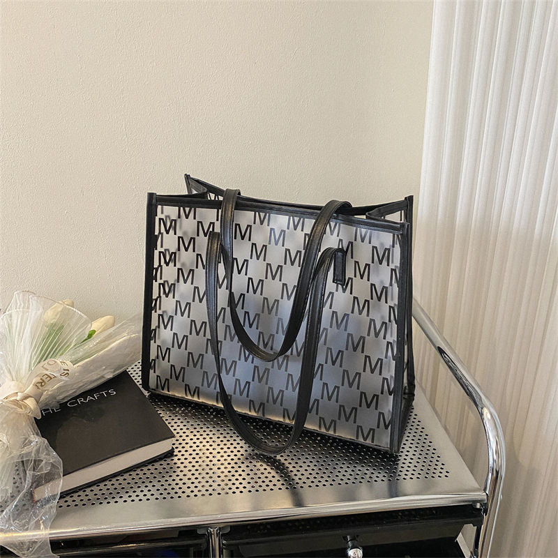 Large Capacity Transparent Bag for Women Summer New Trendy All-Matching Western Style Fashion Shoulder Bag