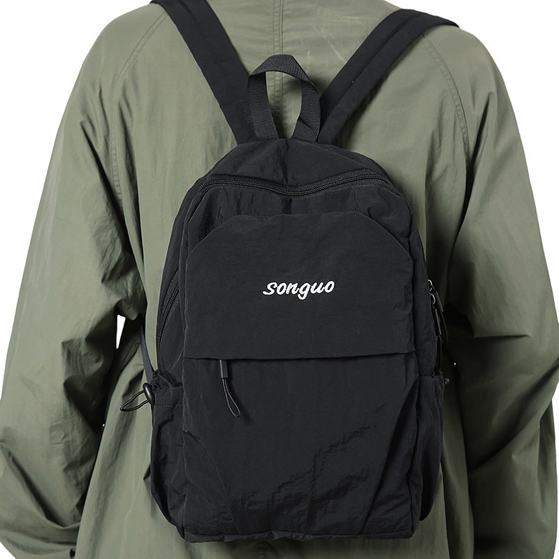 Japanese Style College Students Bag Trendy Cool Large Capacity Couple Backpack Korean Style Casual All-Matching Backpack