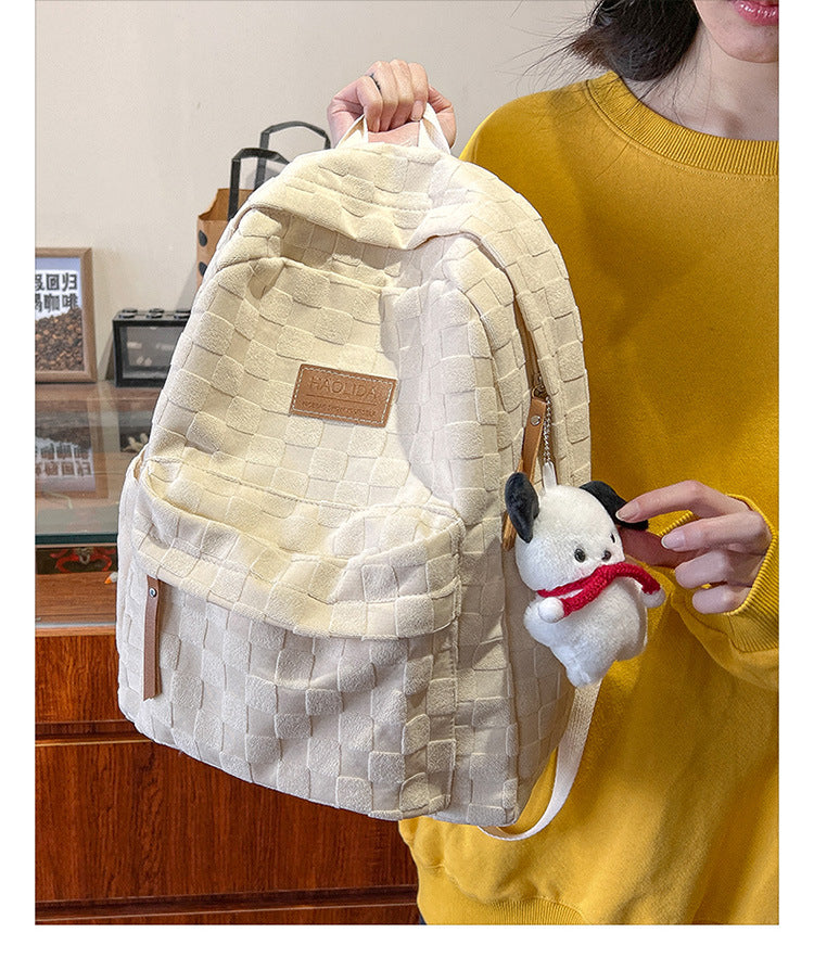 Stylish Quilted Backpack for Students and Daily Use with Large Capacity and Comfortable Design