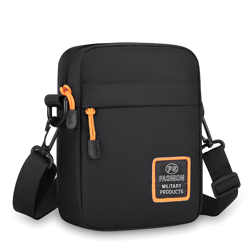 Stylish Men's Crossbody Bag for Outdoor Activities, Durable Nylon Mini Shoulder Bag with Adjustable Strap and Fashionable Stitching Design
