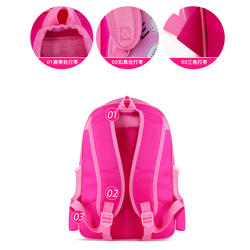 Lightweight Breathable Kids Backpack with Cartoon Design for School Children, Comfortable Ergonomic Shoulder Straps and Durable Nylon Material