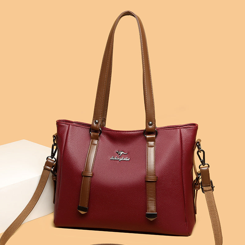 Hot Selling Tote Bag for Women New Soft Leather Fashion All-Match Texture Large Capacity Shoulder Bag