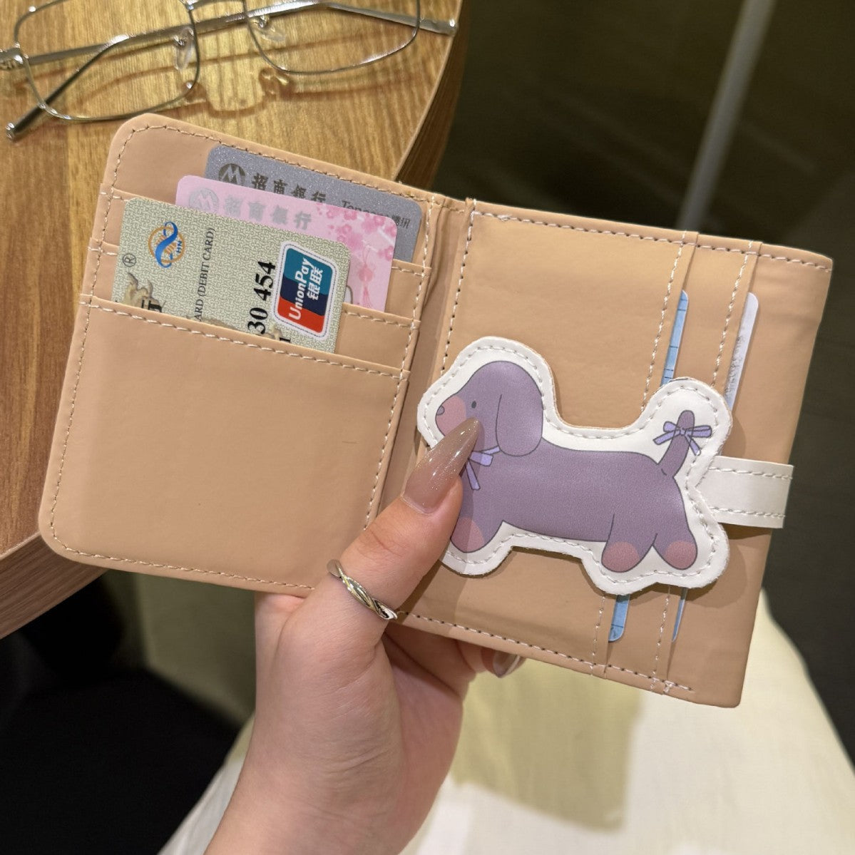 Korean Style Cute Sausage Dog Short Wallet Female Good-looking Multi-Card-Slot Card Holder Niche Portable Large-Capacity Coin Purse