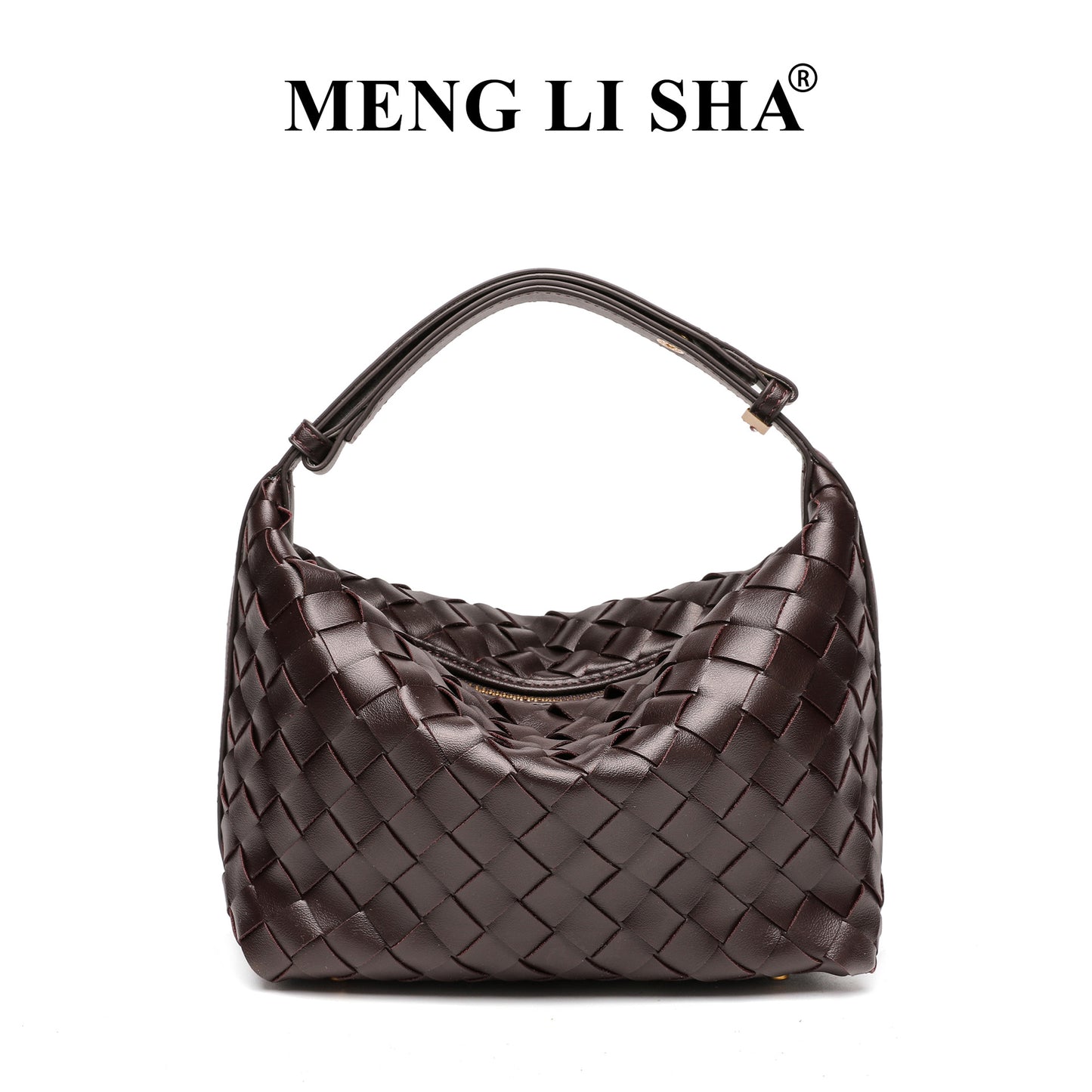 European and American New Suede Advanced Texture Woven Portable Lunch Bag Women's Fashion Simple Shoulder Crossbody Lunch Box Bag