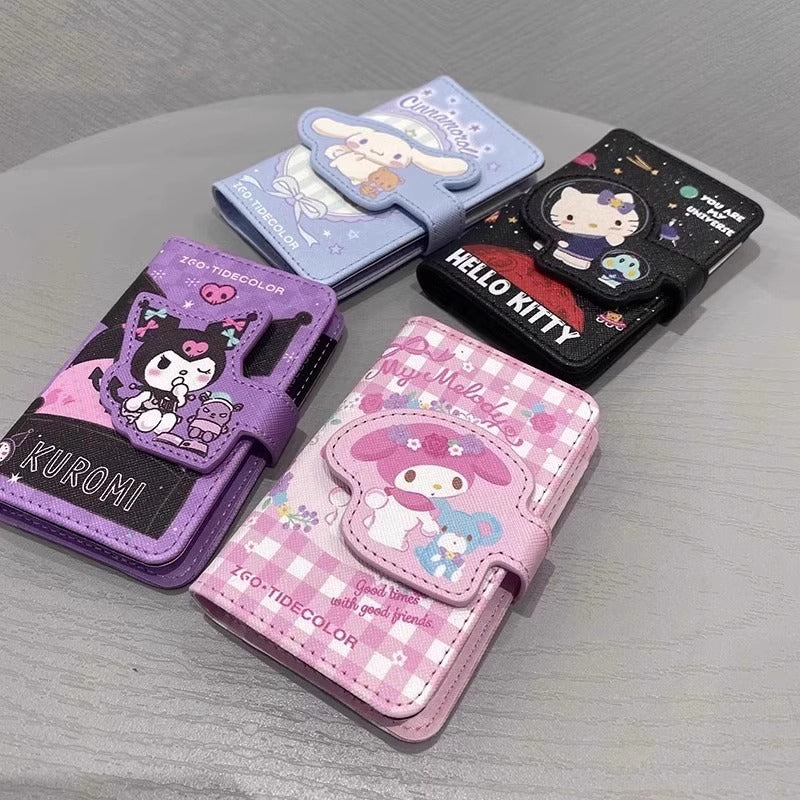 Sanrio Hellokitty Card Holder Women's Cute Cinnamoroll Babycinnamoroll Multi-Card Holder Card Case Clow M ID Storage Bag