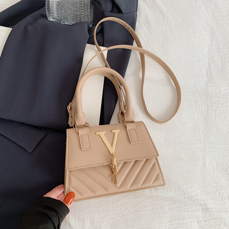 New Korean Style Casual Cool Portable Small Square Bag Fashion Simple Retro Fashion Trendy One-Shoulder Messenger Bag