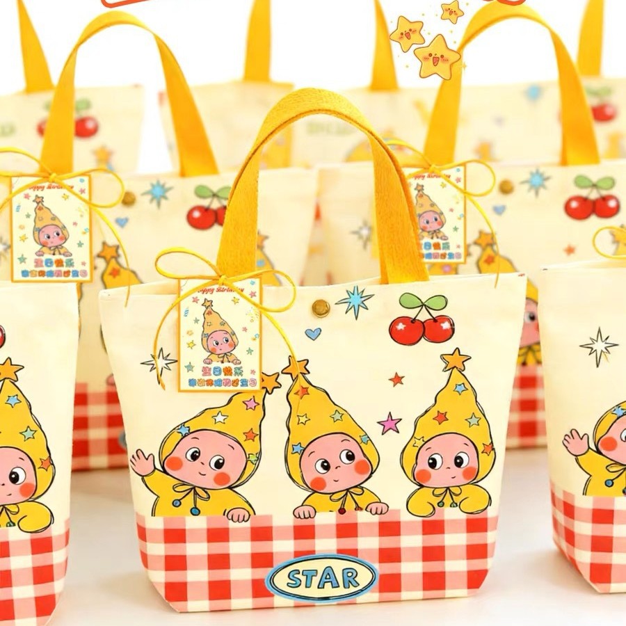 Canvas Bag XINGX Primary School Students Full Moon Full Year Birthday Gift Bag Kindergarten Gift Handbag