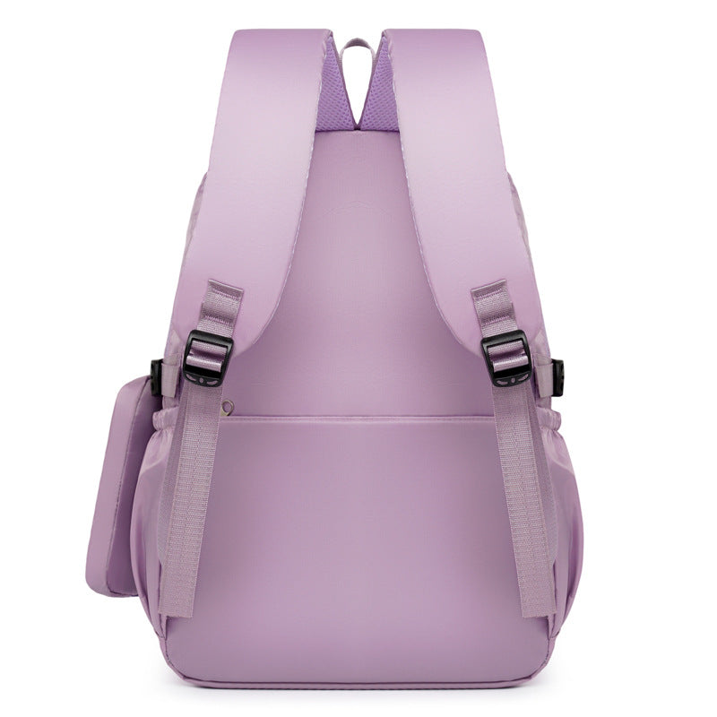 New Large Capacity Fashion Backpack for Middle School Students Waterproof Nylon Material Letter Printing Stylish Casual Backpack