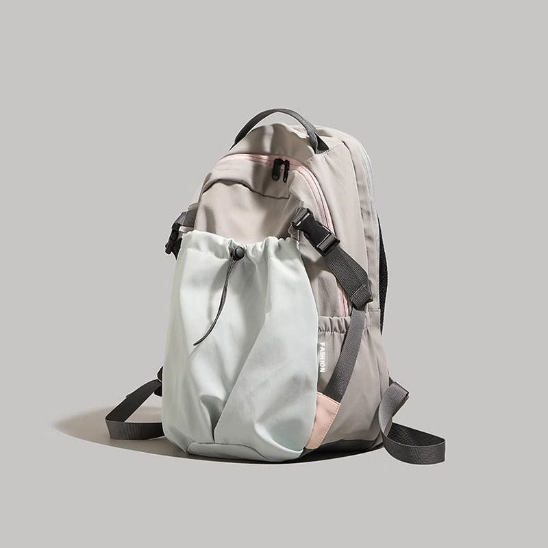 Nylon Backpack Women's Fashion Large Capacity Lightweight Backpack Junior High School Student Short-Distance Travel Bag