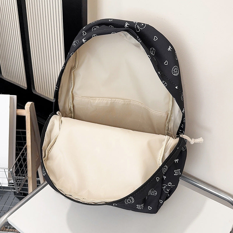 Bowknot Schoolbag Female College Student Simple Cute Girl Backpack Partysu Backpack