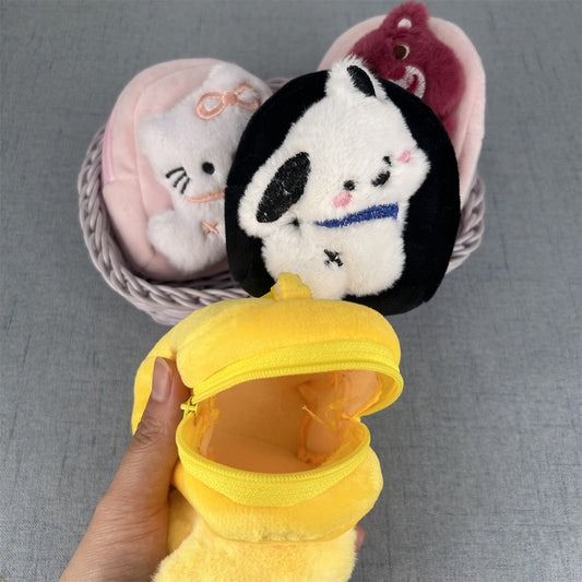 Women's Wallet Super Cute Plush Animal Coin Purse Cartoon Doll Daily Matching Hanging Wallet
