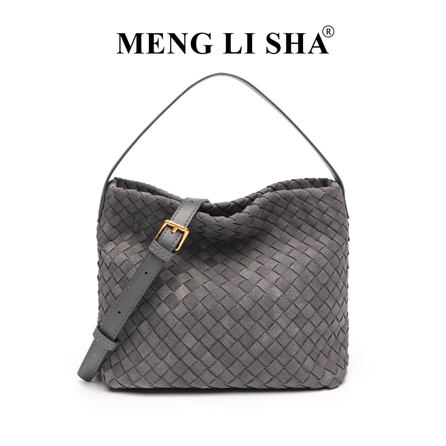Women's Bag New High-Grade Bucket Woven Bag Commuter's All-Matching European and American Fashion Shoulder Crossbody Tote Bag