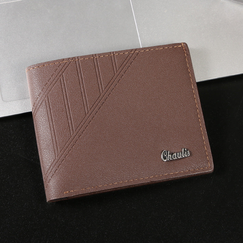 Men's Short Wallet Multiple Card Slots Lightweight and Wear-Resistant Pu Wallet with a Sense of Design Everyday Joker