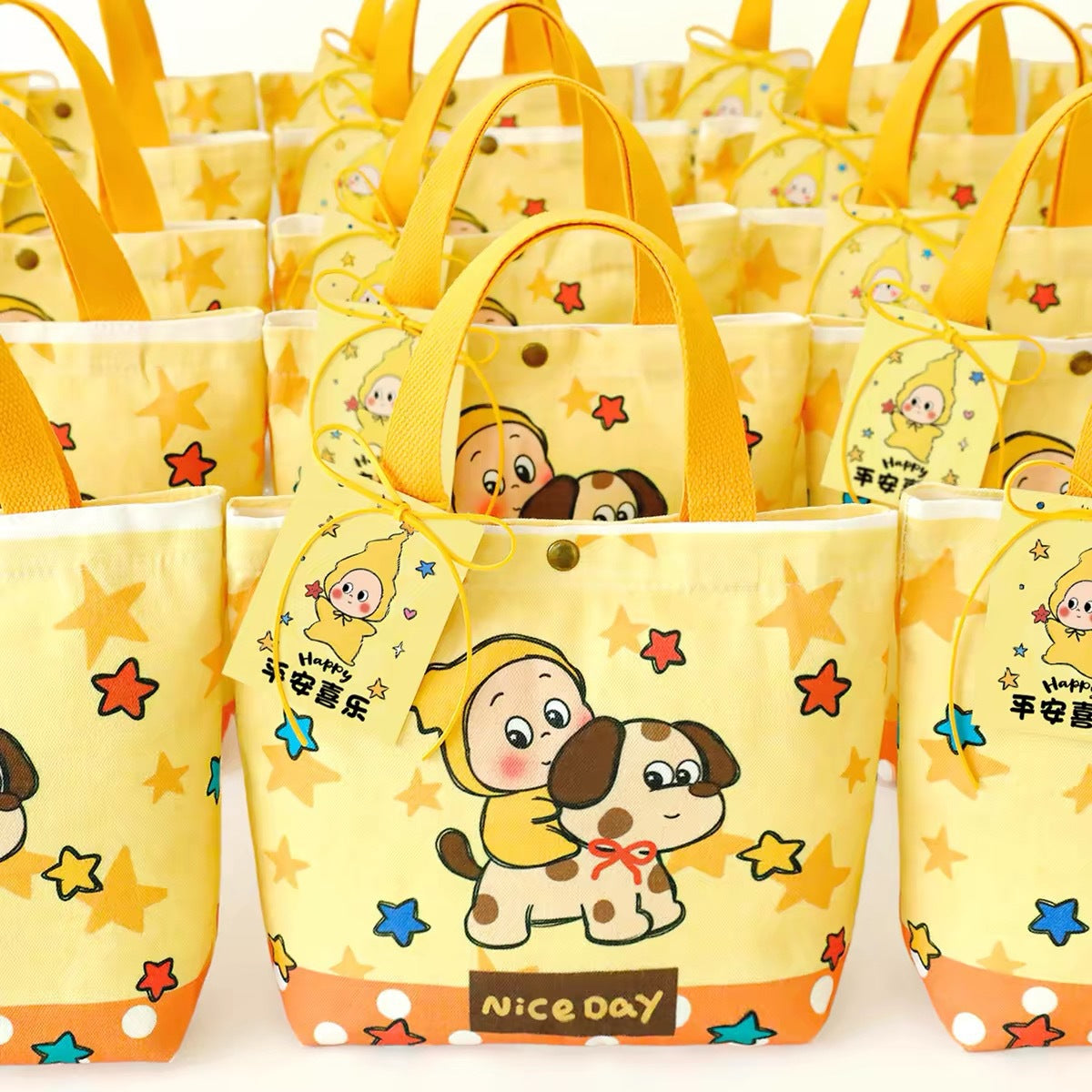 Canvas Bag XINGX Primary School Students Full Moon Full Year Birthday Gift Bag Kindergarten Gift Handbag
