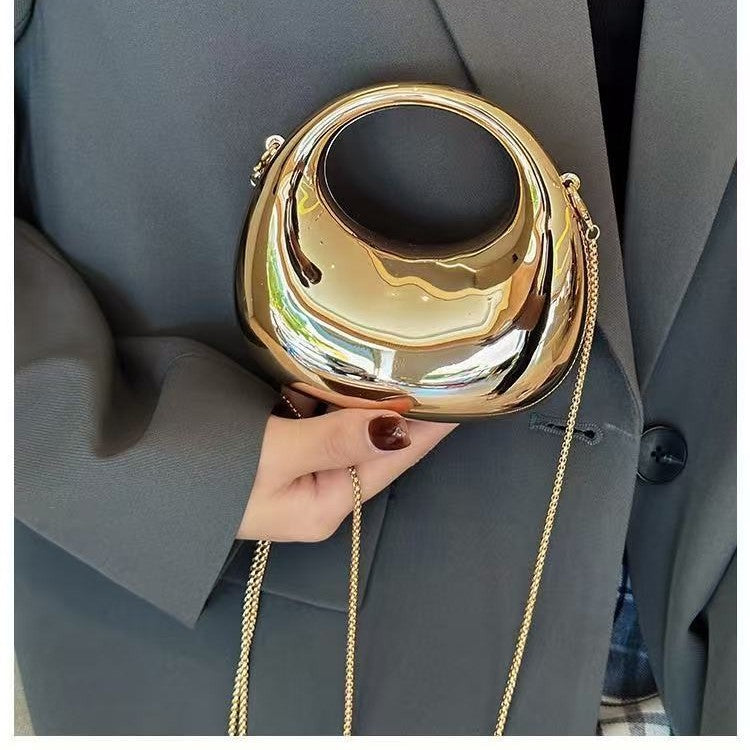 Stylish Acrylic Clutch Bag with Chain Strap for Evening Events and Daily Use
