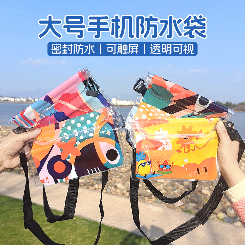 Three-Layer Sealed Transparent Mobile Phone Waterproof Bag Suitable for Swimming Mountaineering Beach Outdoor Sports