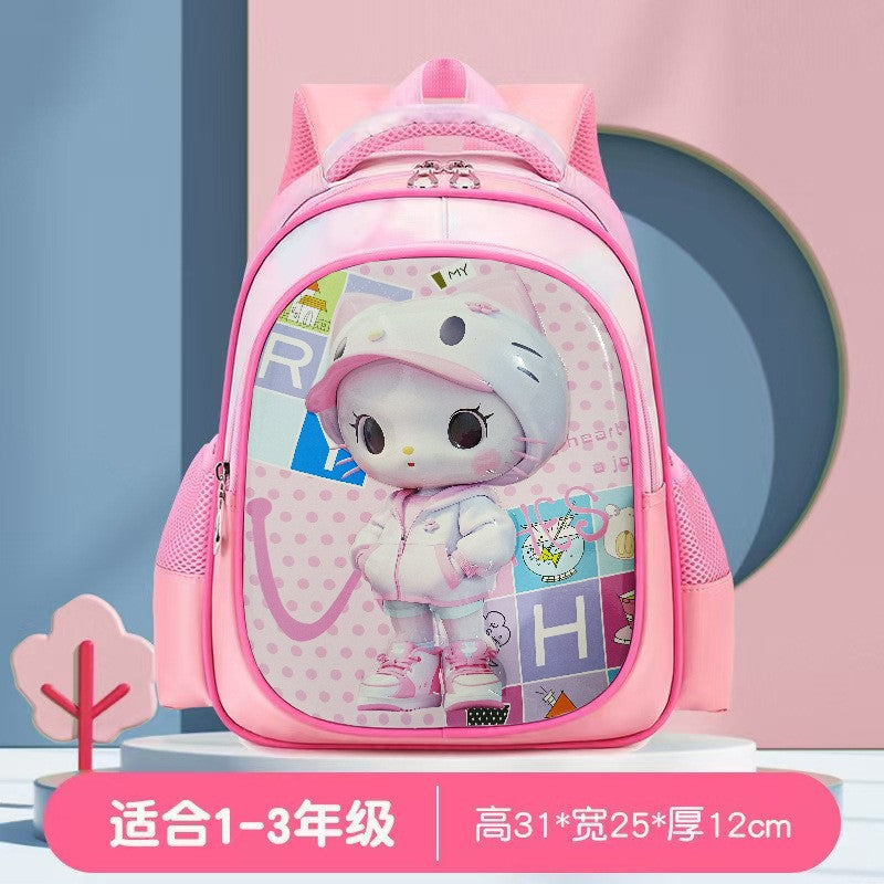 Cute Kids Backpack with Cartoon Character Design, Breathable Waterproof Oxford Fabric, Lightweight and Durable for Preschool and Elementary School