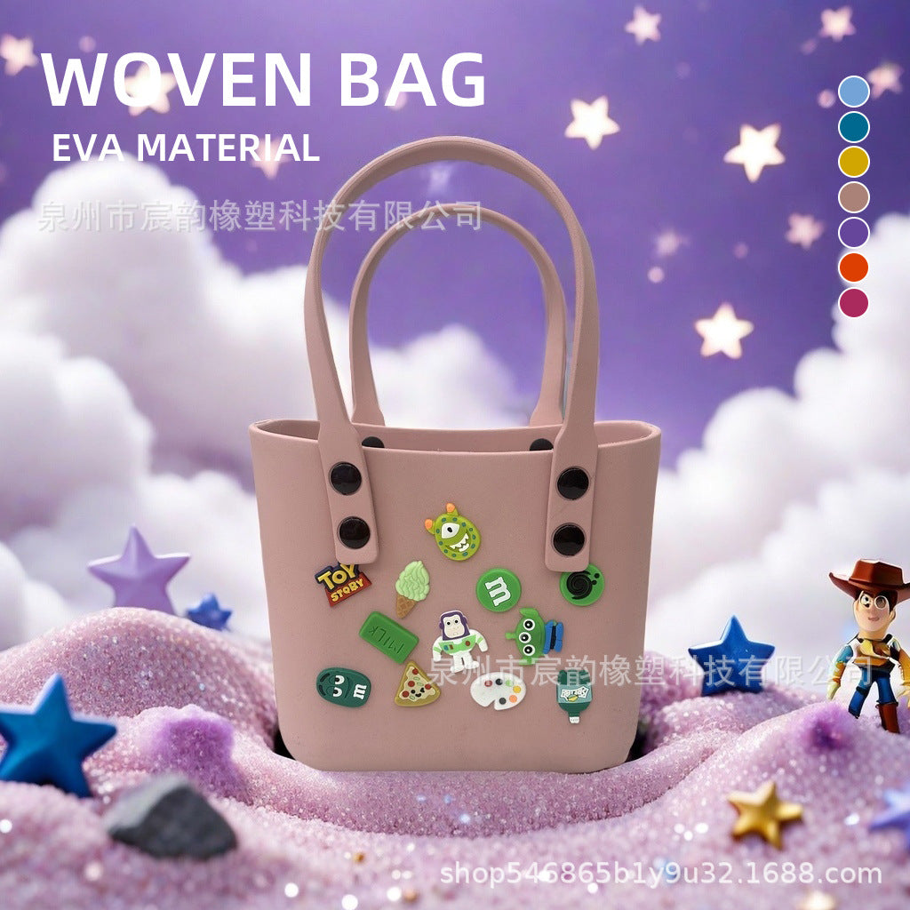 New Korean Style Eva Beach Bag Bento Portable Hole Bag Women's DIY Decorative Pouch