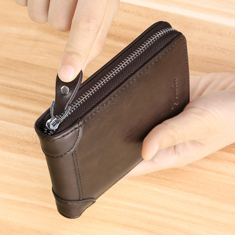 New Men's Short Chic Wallet Interlayer Coin Pocket Design Can Store High-End Business Leisure Style