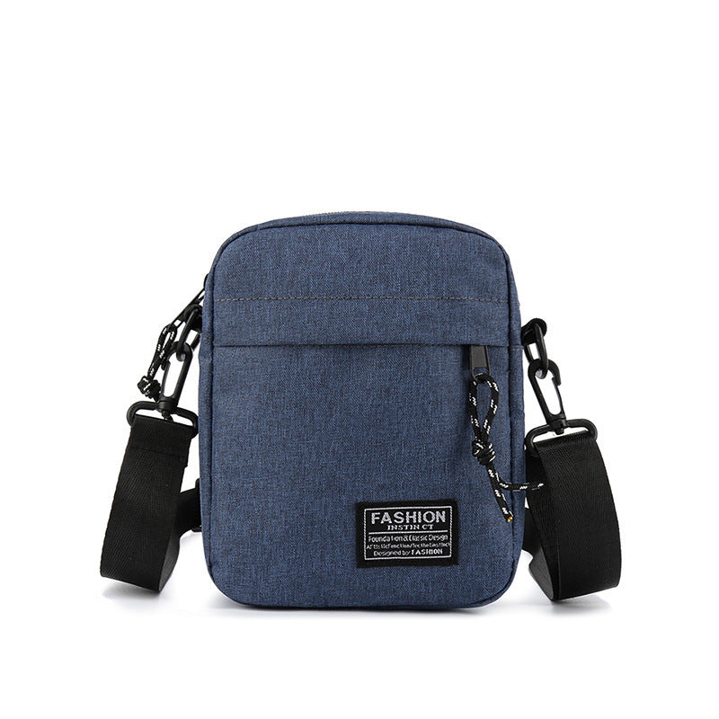 Men's Stylish and Lightweight Mini Crossbody Bag Waterproof and Cut-Proof Canvas Mobile Phone Bag Casual Sports Shoulder Bag