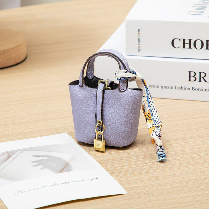Mini Vegetable Basket Package Pendant Car Key Ring Ornaments Mini Purse Creative Earphone Bag Ornament Classic Style Wallet
