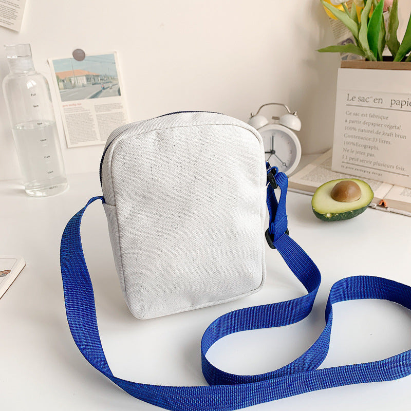 Cute Crossbody Bag Women's New Trendy Fresh Student All-Match Mobile Phone Canvas Bag