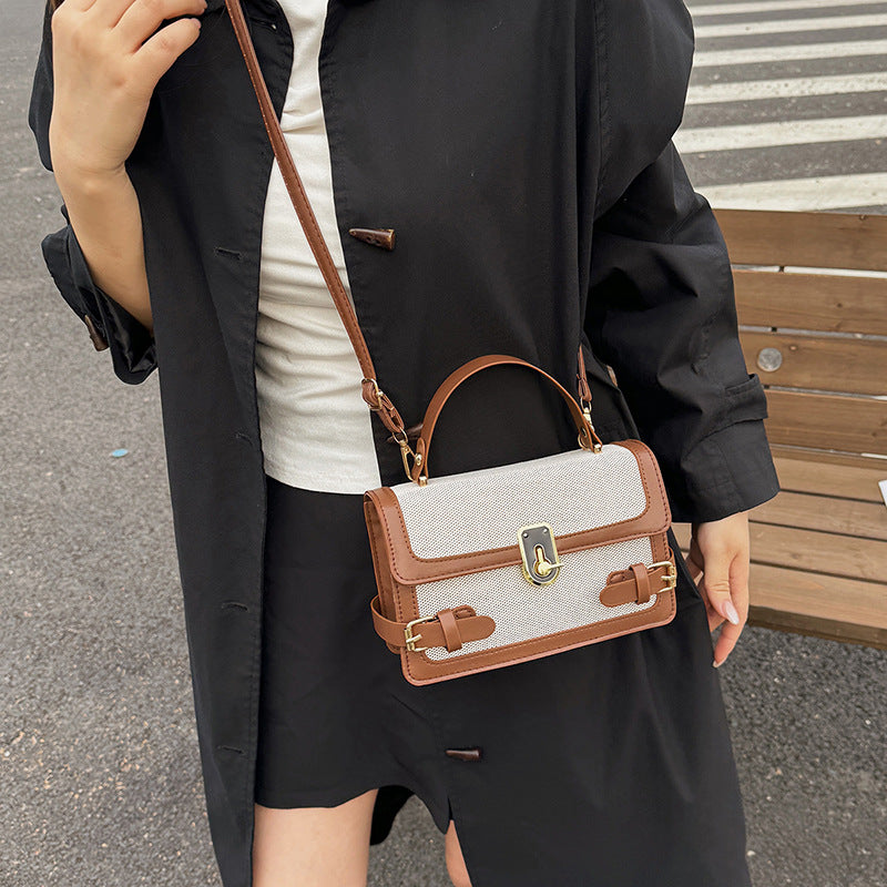 This Year's Popular New Trendy Contrast Color Western Style Ins Portable Shoulder Crossbody Ladies Square Pouch