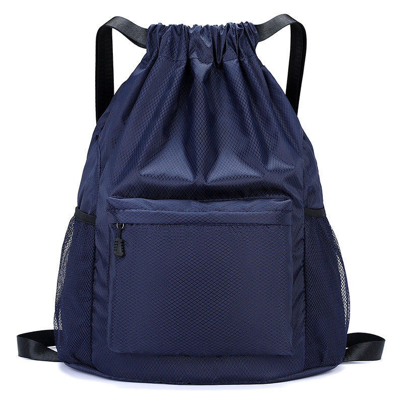 Women's Backpack Drawstring Bag Drawstring Sports Travel Backpack with Mesh Side Pocket and Front Zipper Pocket Suitable for Fitness Training Daily Use
