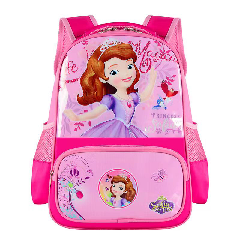 Lightweight Breathable Kids Backpack with Cartoon Design for School Children, Comfortable Ergonomic Shoulder Straps and Durable Nylon Material