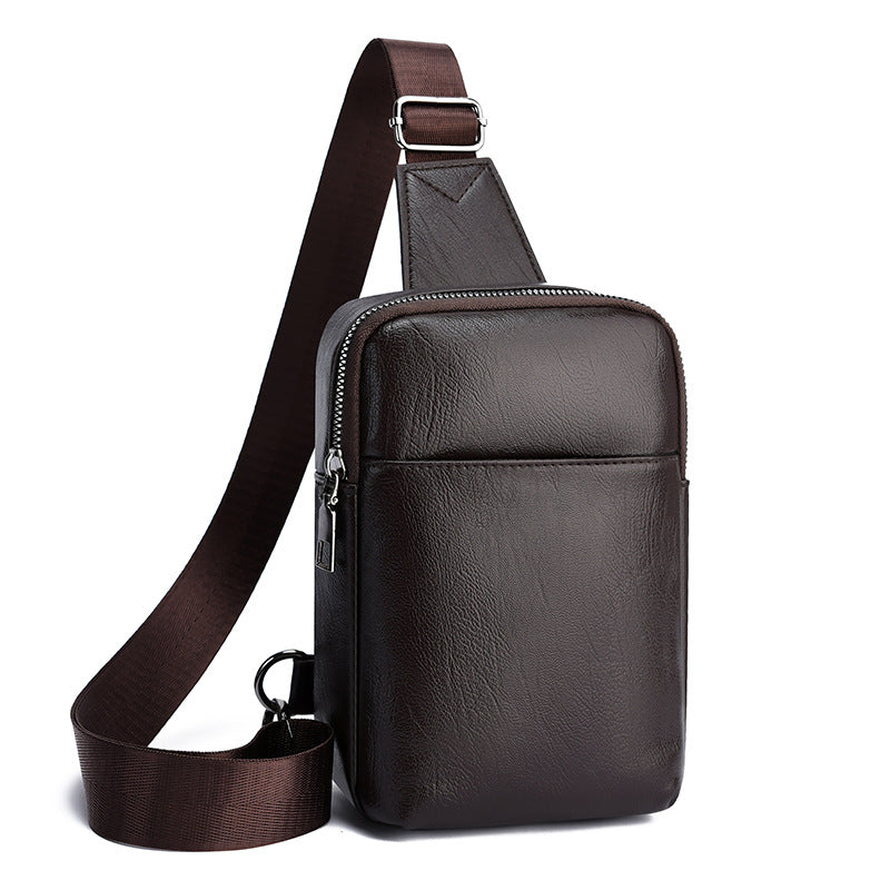 Men's Small Chest Bag New Leisure Commute One Shoulder All-Match Crossbody Trendy Backpack