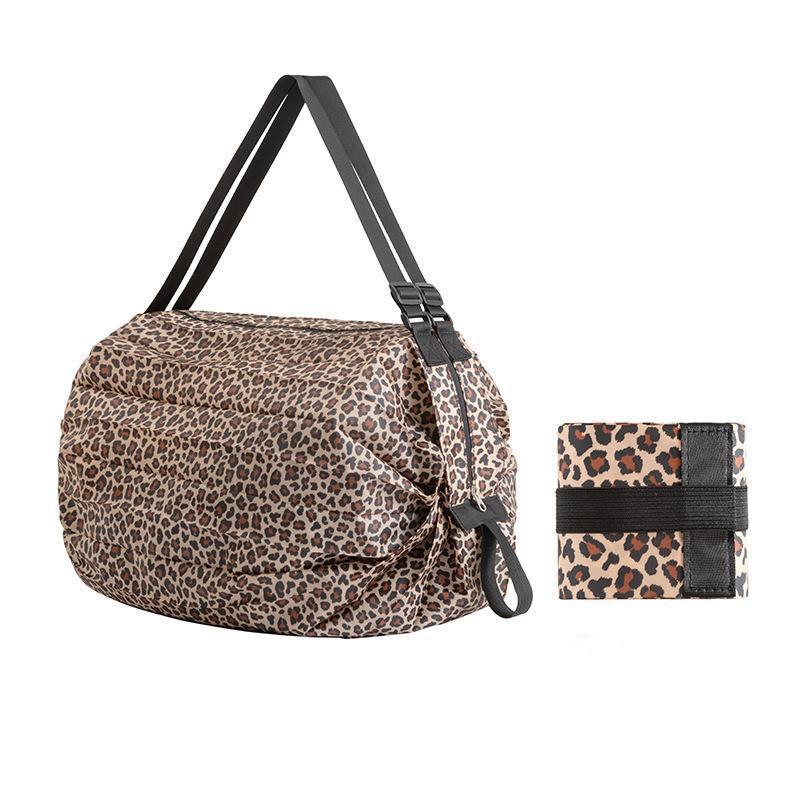 Foldable Supermarket Shopping Bag Women's Travel Sling Bag Portable Large Eco-friendly Shopping Handbag