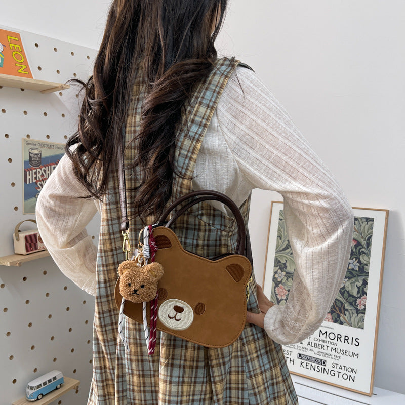 New Shoulder Bag Women's Frosted Cute Cat Fashion Commuter Lightweight Retro Minority Crossbody Bag