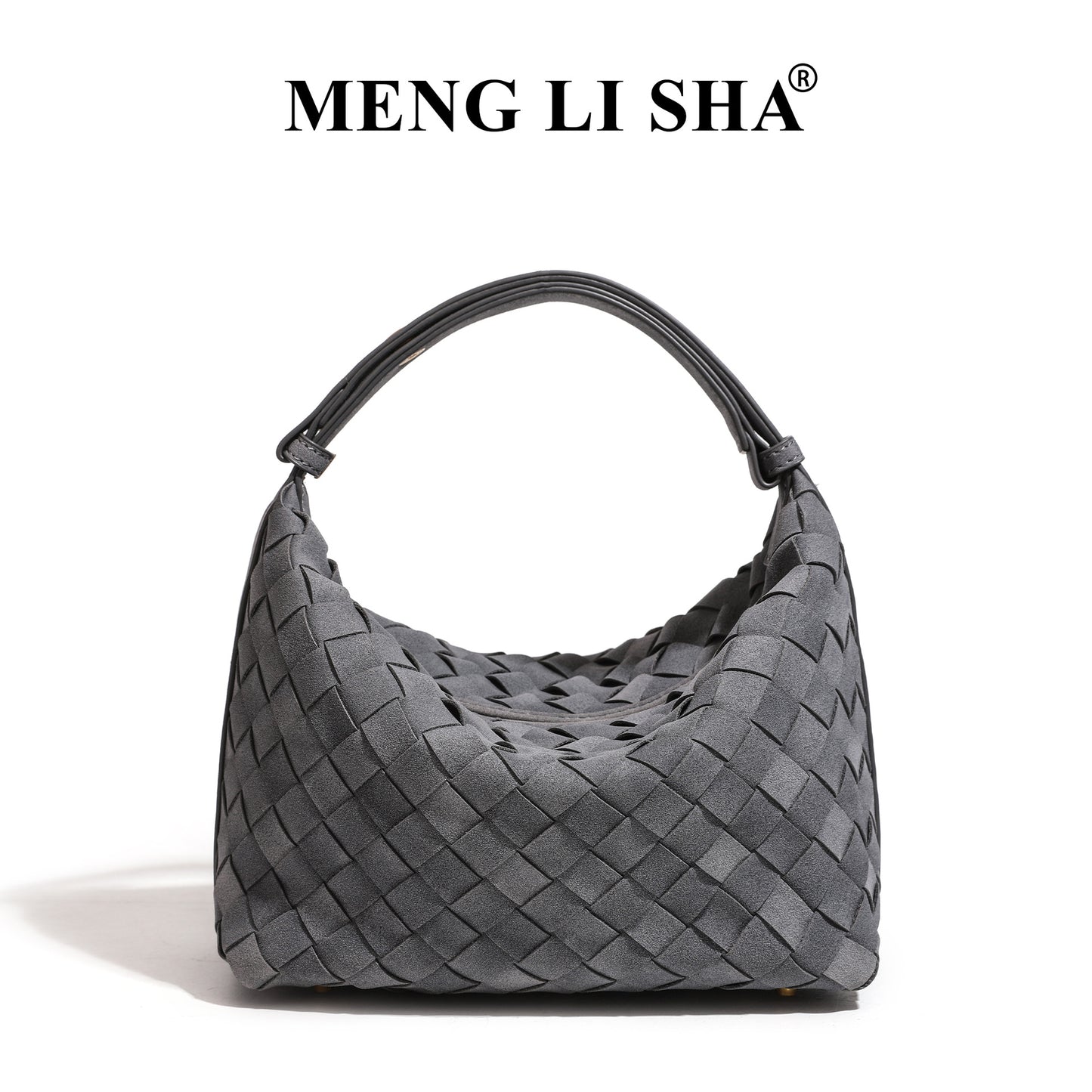 European and American New Suede Advanced Texture Woven Portable Lunch Bag Women's Fashion Simple Shoulder Crossbody Lunch Box Bag